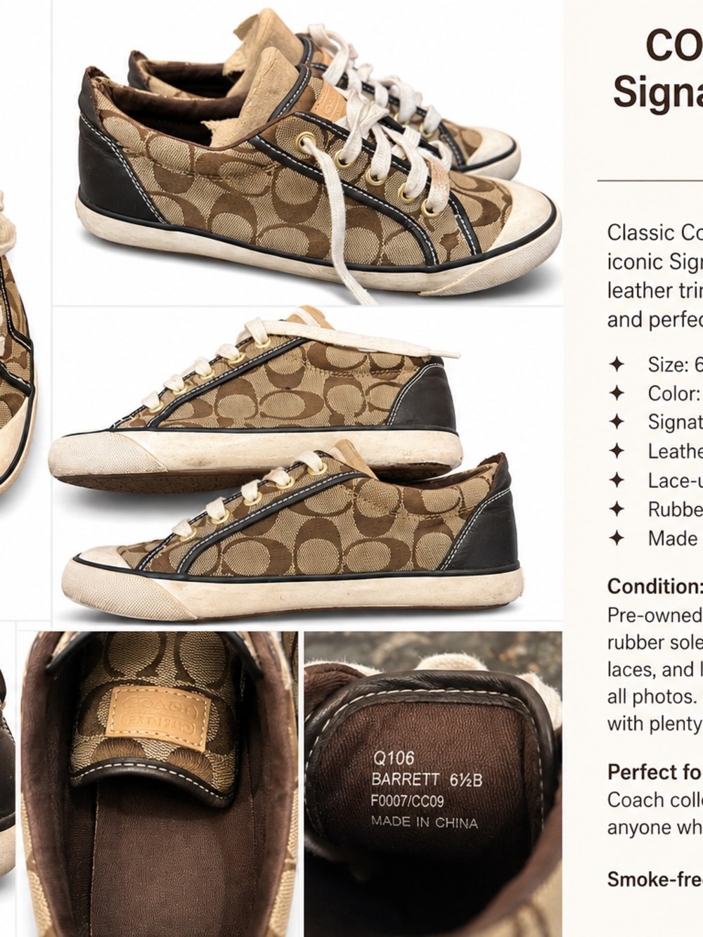 Coach Barrett Signature Canvas Sneakers
